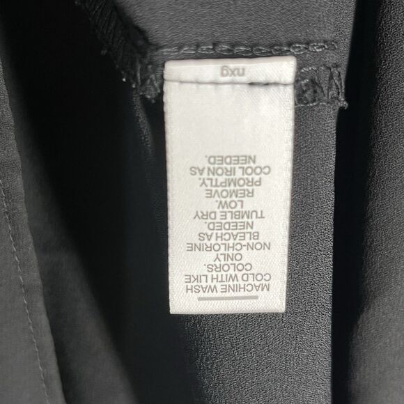 CATO Women’s Size 18/20 Solid Black Blouse 3/4 Ruffled Crochet Sleeve Pullover - Picture 6 of 6